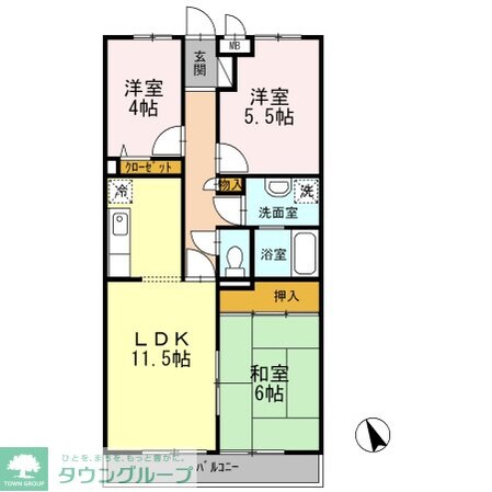 リヴェール滝山の物件間取画像